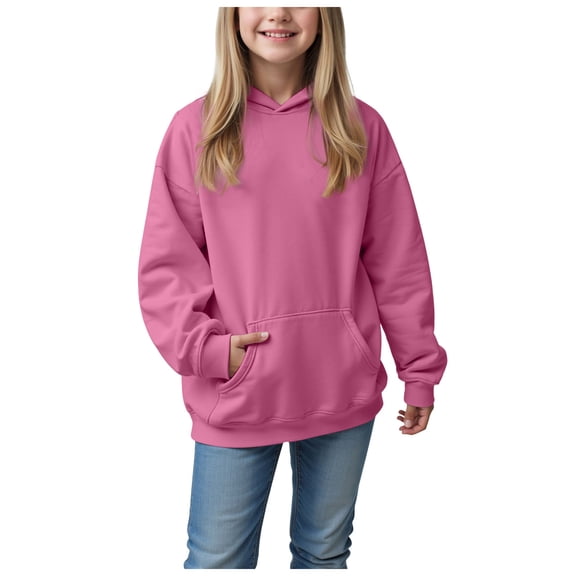 Ulanda Hoodies for Teen Girls Fashion Cute Oversized Long Sleeve Shirts Tops Tween Kids Hoodie Juniors Youth Preppy Clothes (Purple, 18-24 Months)