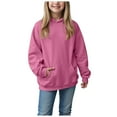 thumbnail image 1 of Ulanda Hoodies for Teen Girls Fashion Cute Oversized Long Sleeve Shirts Tops Tween Kids Hoodie Juniors Youth Preppy Clothes (Purple, 7-8 Years), 1 of 5