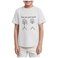 thumbnail image 1 of Ulanda I Got Your Back Stick Figure Graphic Friendship Novelty Sarcastic Funny T Shirt (White, 7-8 Years), 1 of 8