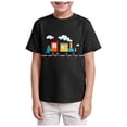 thumbnail image 1 of Ulanda Kids Steam Locomotive Engine Shirt Train Toddler Boys T-Shirt (Black, 9-10 Years), 1 of 4