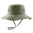 thumbnail image 1 of Ulanda Kids Sun Hat for Boys Girls Wide Brim Bucket Hat UPF 50+ Sun Protection Hat Breathable Summer Beach Hat (Army Green, 1-3 Years), 1 of 8