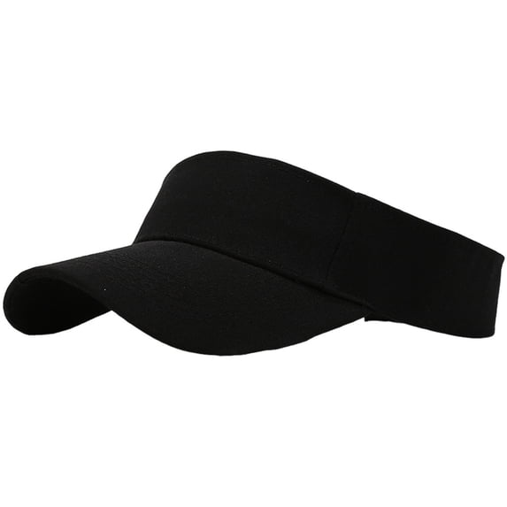 Ulanda Kids Sun Visor Cap Cotton Protection Visors for Boys Girls Aged 2-10 Years Old (Black, 3-8 Years)
