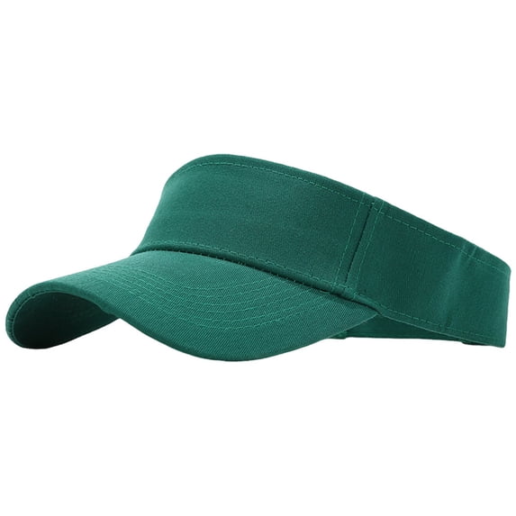 Ulanda Kids Sun Visor Cap Cotton Protection Visors for Boys Girls Aged 2-10 Years Old (Dark Green, 3-8 Years)