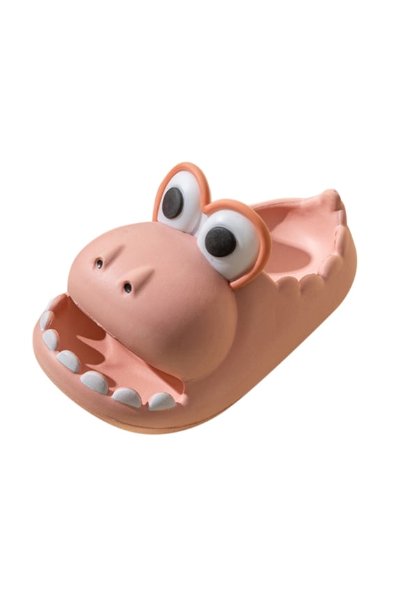 Kids Unisex Dinosaur Slides Fun Animal Pattern Slipper Lightweight Cozy Non-Slip Sandals for Bathroom Outdoor (Pink, 11M)