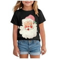thumbnail image 1 of Ulanda Merry Christmas Shirt for Kids Toddler Boys Girls T-Shirts Short Sleeve Holiday Tee Xmas Gift Tops (Black, 3-4 Years), 1 of 6