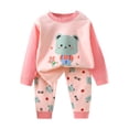 thumbnail image 1 of Ulanda Outfit Set Fall Clothes Set Boys Baby Cotton Warm Girls Fall Clothes (Pink, 12-18 Months), 1 of 2