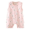 thumbnail image 1 of Ulanda Summer Baby Boy Girl Rompers Bodysuit Jumpsuit Playsuit One Piece Outfit Clothes (Pink, 6-12 Months), 1 of 4