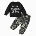 thumbnail image 1 of Ulanda Toddler Baby Boy Fall Clothes Long Sleeve Pullover Sweatshirt Tops Camouflage Pants 2Pcs Letter Print Outfit Set (Army Green, 2-3 Years), 1 of 4