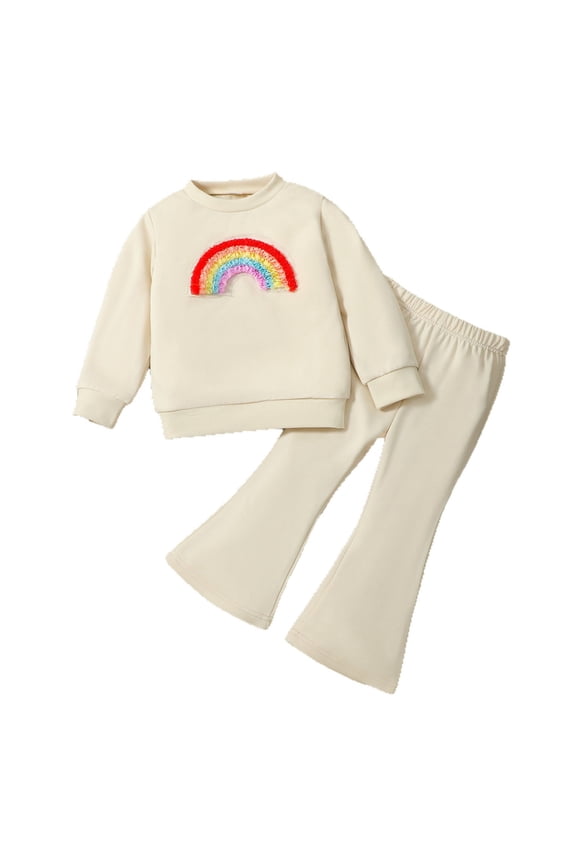 Toddler Baby Girl Fall Winter Clothes Outfits Funny Letter 6 12 18 24 Months 2T 3T Girl Fall Sweatshirt Pant Set (Beige, 18-24 Months)