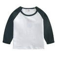 thumbnail image 1 of Ulanda Toddler Baby Girls Boys 3/4 Sleeve Shirts Raglan Shirt Baseball Tee Cotton T-Shirt (Black, 5-6 Years), 1 of 7