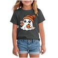 thumbnail image 1 of Ulanda Toddler Boys Girls Halloween T-Shirt Tee Shirt for Kids Short Sleeve Fall Tops Ages 2-7 (Grey, 18-24 Months), 1 of 5