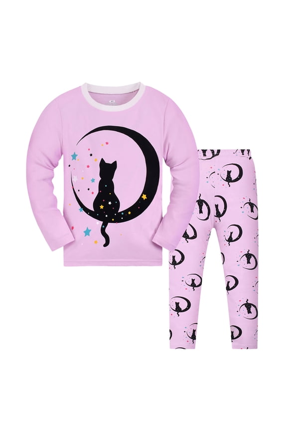 Toddler Boys Pajamas Monster Truck Cotton Kids Dinosaur 2 Piece Planets Pjs Sleepwear Clothes Sets 2-7 Years (Pink, 3-4 Years)