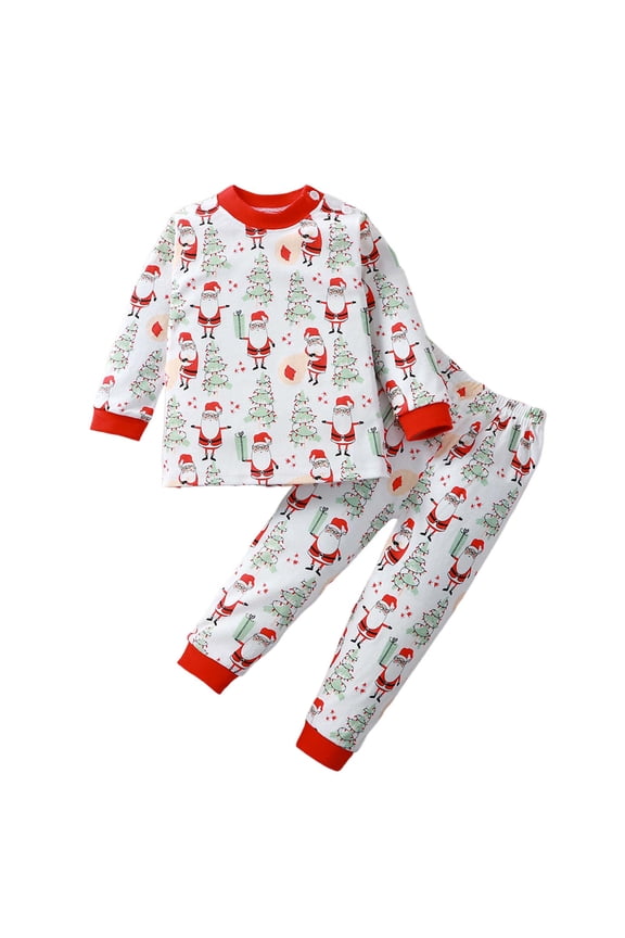 Toddler Girl Fall Outfits 2 Piece Baby Boy Bamboo Viscose Long Sleeve Graphic Tops and Pant Sets Kids Cute Clothes (Red, 6-12 Months)