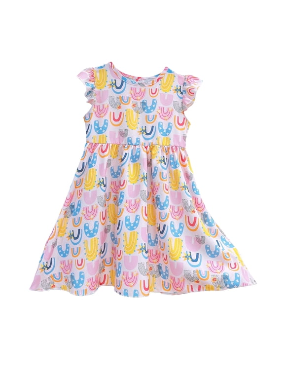 Toddler Girls Ruffle Dress Sleeveless Flower Girls Swiss Dots Flowy Pleated Party Dress Easter Dresses Size 1-6T (Dark Purple, 3-4 Years)