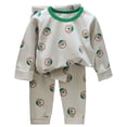 thumbnail image 1 of Ulanda Unisex Baby Boy Girl Cute Animal Print Sweatshirt&Pant Clothing Set Toddlers Cotton Outfits Set for Spring Autumn (Green, 12-18 Months), 1 of 4