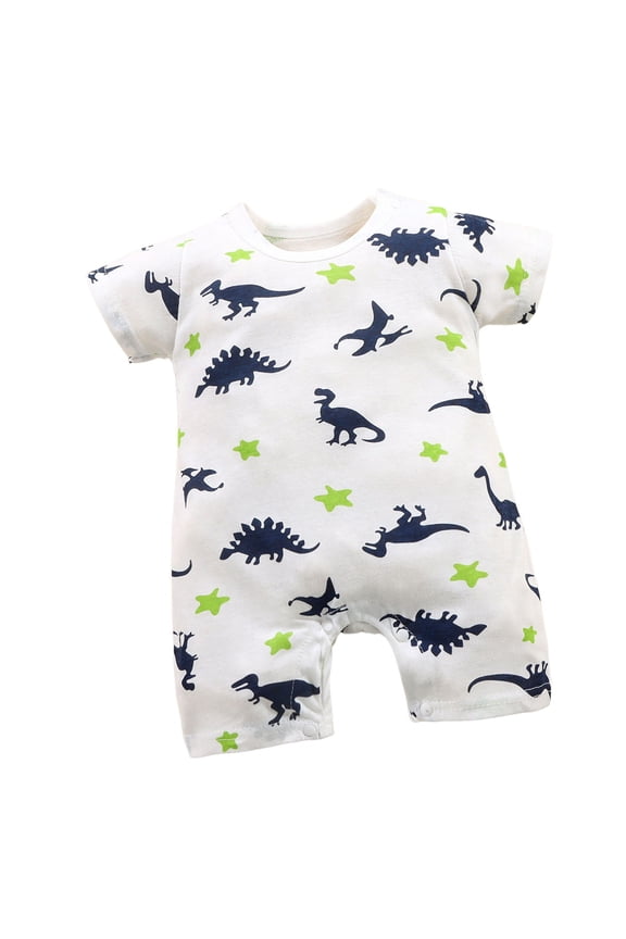 Unisex Baby Romper One Piece Outfit Cotton Clothes Jumpsuits for Boys Girls 0-24 Months (Green, Infant)