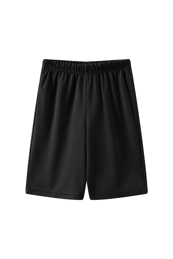 Youth Basketball shorts boys - no pockets - Boys Basketball Shorts Gym Shorts Black Shorts Football Lacrosse (Black, 6-7 Years)