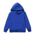 thumbnail image 1 of Ulanda Youth Hoodie Sweatshirt,Boys Girls Hooded,Hoodies for Teen Girls Fashion Fleece Pullover Tops Kids Clothes (Blue, 5-6 Years), 1 of 6