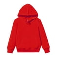 thumbnail image 1 of Ulanda Youth Hoodie Sweatshirt,Boys Girls Hooded,Hoodies for Teen Girls Fashion Fleece Pullover Tops Kids Clothes (Red, 13-14 Years), 1 of 6