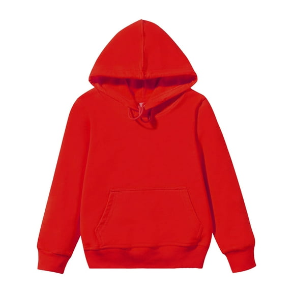 Ulanda Youth Hoodie Sweatshirt,Boys Girls Hooded,Hoodies for Teen Girls Fashion Fleece Pullover Tops Kids Clothes (Red, 13-14 Years)
