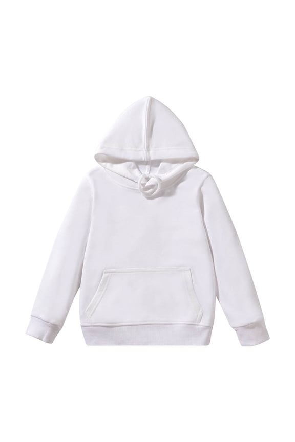 Youth Hoodie Sweatshirt,Boys Girls Hooded,Hoodies for Teen Girls Fashion Fleece Pullover Tops Kids Clothes (White, 13-14 Years)