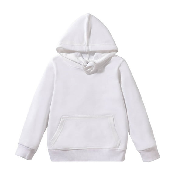 Ulanda Youth Hoodie Sweatshirt,Boys Girls Hooded,Hoodies for Teen Girls Fashion Fleece Pullover Tops Kids Clothes (White, 7-8 Years)