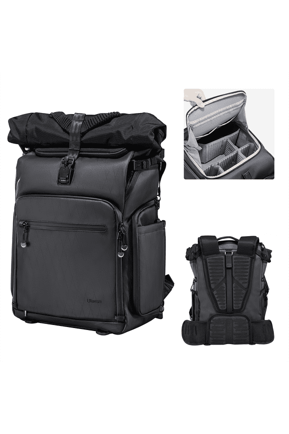 Expandable Business Travel Backpack Water-Repellent Camera & Laptop Backpack with Custom Dividers Quick Access 32.64L Max Capacity Tripod Holder Ergonomic Comfort