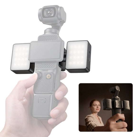 Ulanzi LM06 Magnetic Dual LED Fill Light Kit, Portable Adjustable Lighting Accessory for DJI Pocket Compatible Cameras and Mobile Vlogging