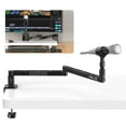 thumbnail image 1 of Ulanzi LS26 Low Profile Microphone Arm with Cable Management Desk Clamp 360° Rotatable Foldable Mic Stand for Streaming Podcasting Recording – Fits 1/4" 3/8" 5/8" Microphones, 1 of 19