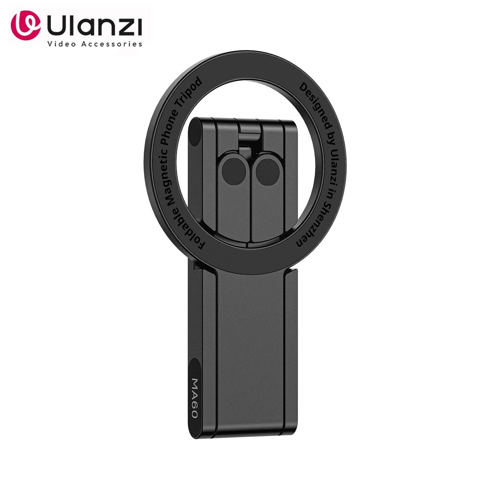 Ulanzi MA60 Foldable Tripod Magnetic Phone 0.8cm Ultra-Slim Dual-Sided Magnet Phone Tripod for Desktop Stand Livestreaming Vlog