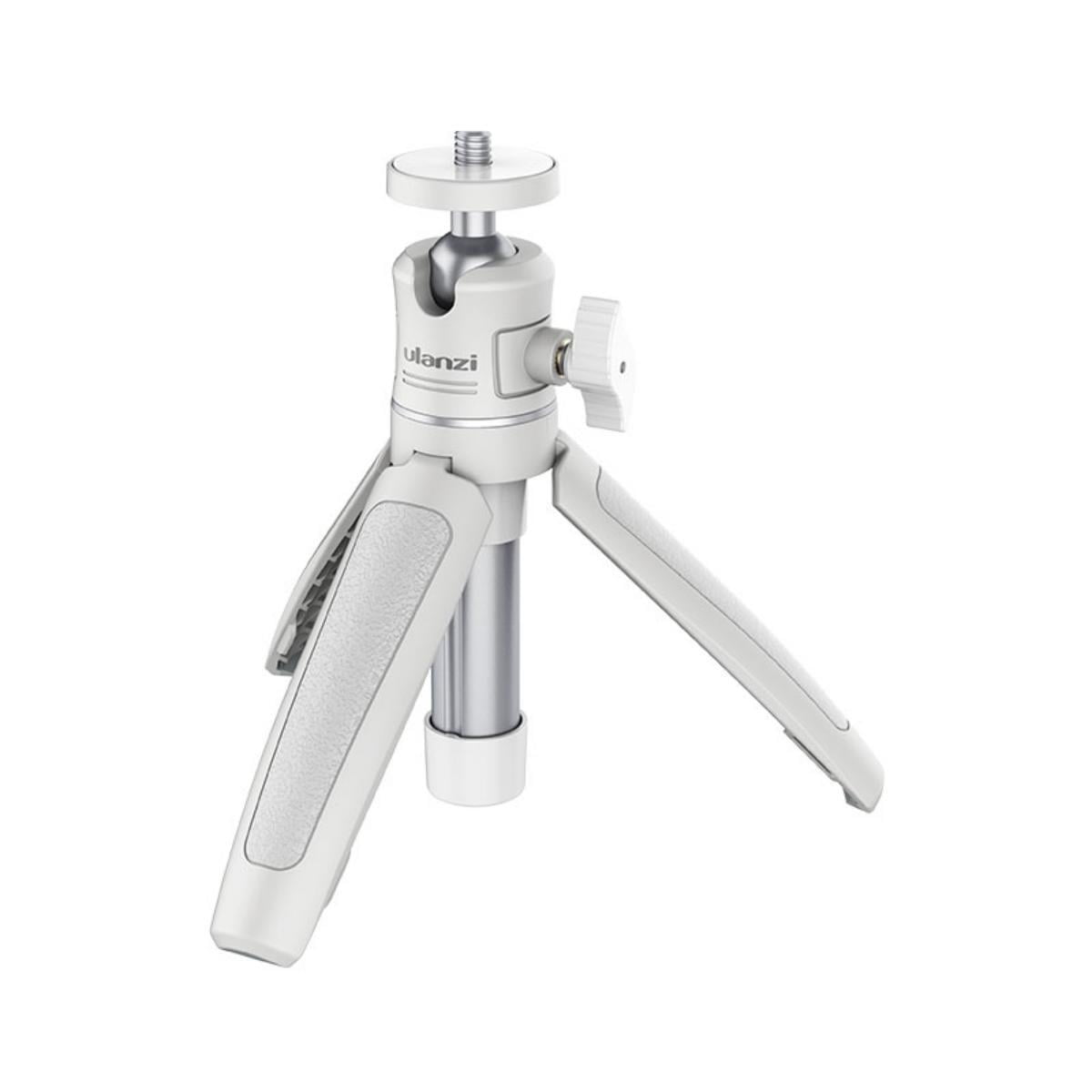Ulanzi MT-08 Extendable Handheld Tripod – 2-in-1 Mini Tripod & Selfie Grip with 360° Rotating Head, Non-Slip Handle, and 1/4" Screw Mount for Cameras, Smartphones & Vlogging (Black/White)