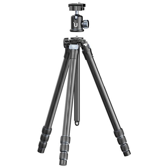 Ulanzi MT-60 Carbon Fiber Travel Tripod for Smartphone & DSLR Camera Lightweight Professional Camera Tripod with 360 Panoramic Head, Monopod Mode, 162cm Adjustable Height