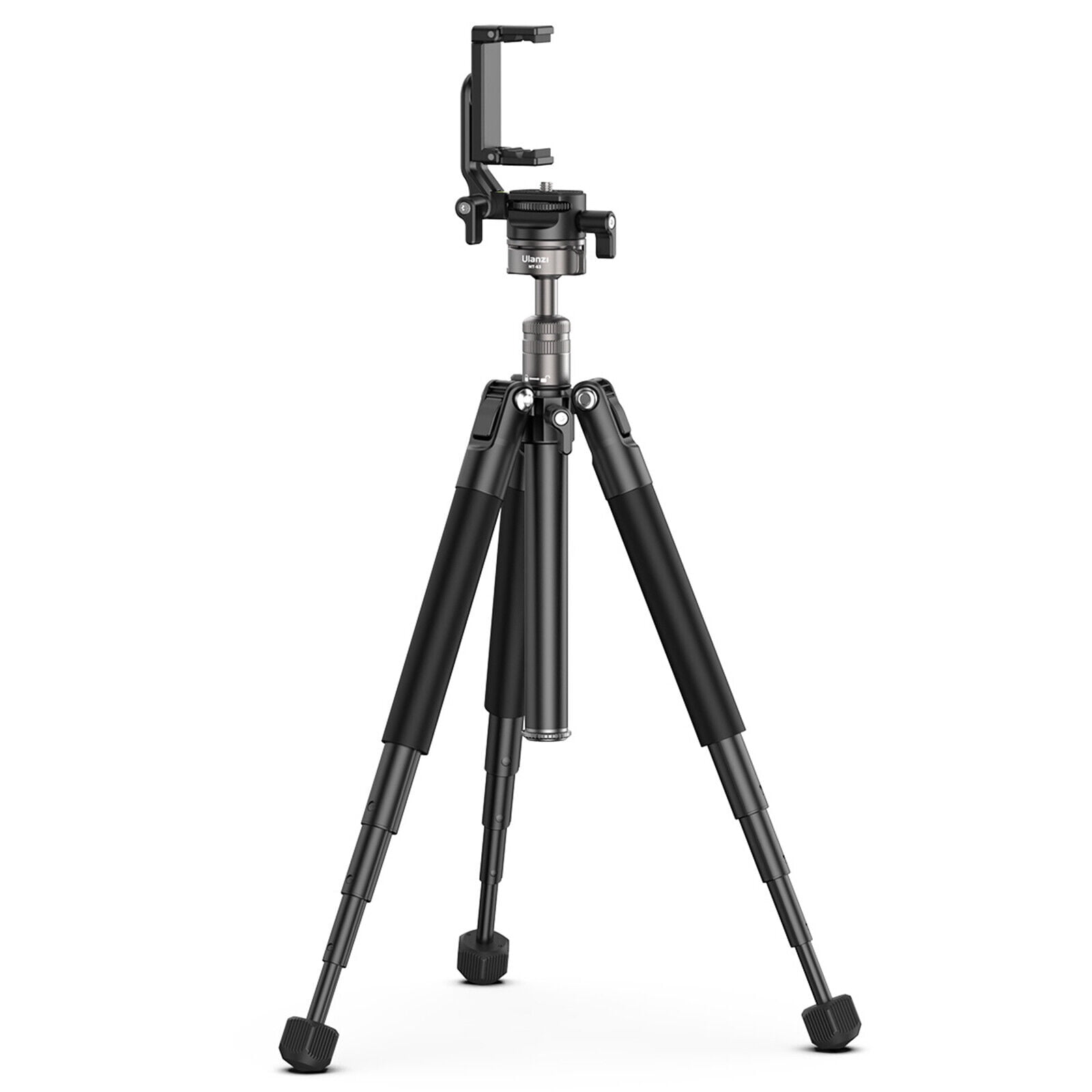 Ulanzi MT-63 Tripod & Selfie Stick Combo for Smartphones and Cameras Aluminum Alloy 360° Panoramic Head Foldable Lightweight Travel Tripod