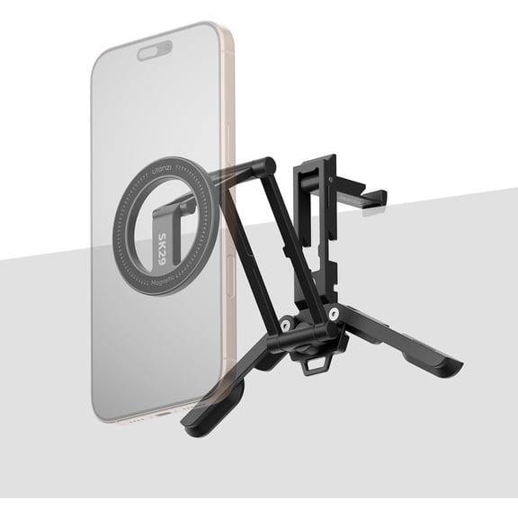 Ulanzi Magnetic Phone Tripod Stand, Foldable Mini Tripod with MagSafe Phone Holder & Cold Shoe Mount