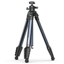 Ulanzi OMBRA II Lightweight Travel Tripod with Ball Head & Phone Clamp – 156cm Extendable Aluminum Tripod for DSLR, Mirrorless & Smartphones, 360° Pan, 10kg Load