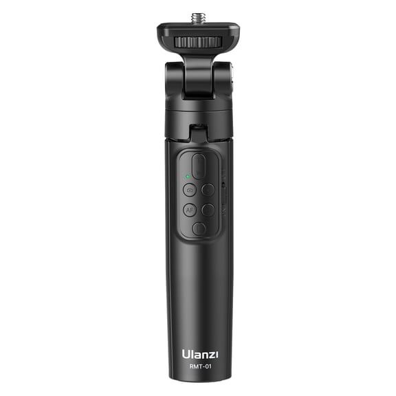 Ulanzi RMT-01 Wireless Bluetooth Remote Control Tripod for Smartphones and Cameras, Portable 1.5kg Load Tripod Grip with 180 Ball Head, 1/4" Screw Mount, Aluminum Extension Rod, and One-Click Photo/