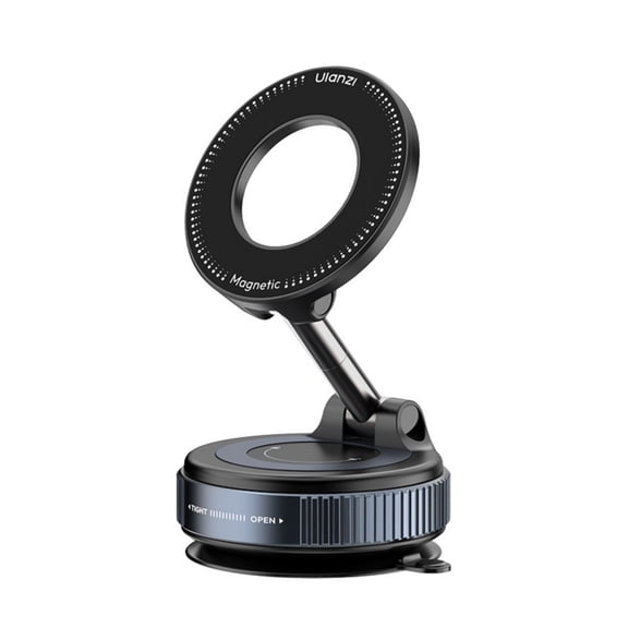 Ulanzi SK-25 MagSafe Vacuum Suction Phone Mount 360 Adjustable Magnetic Car Holder with Strong N52 Magnets for Dashboard, Window, Kitchen, and Mirror Use