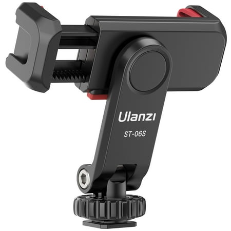 Ulanzi ST-06S Portable Dual Cold Shoe Tripod Mount Smartphone, Black