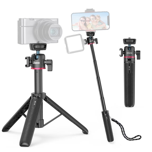 Ulanzi ST-27 Metal Vertical Shooting Phone Mount with Cold Shoe, Adjustable Smartphone Holder Clip for Vlogging, Live Streaming, Photography and Video Recording