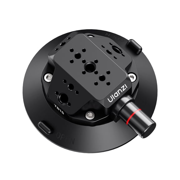 Ulanzi TB15 Aluminum Suction Cup Camera Mount with 360° Magic Arm, Car Rig System with 1/4” & 3/8” Threads for Action Cameras & DSLR