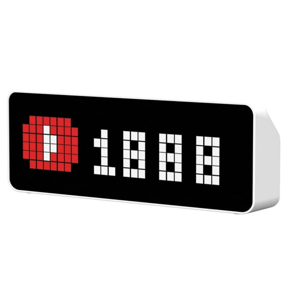 Ulanzi TC001 Smart Pixel Clock with YouTube Live Subscriber Counter LED Display  Pomodoro Timer Awtrix Compatible Rechargeable Desk Clock for Creators & Streamers