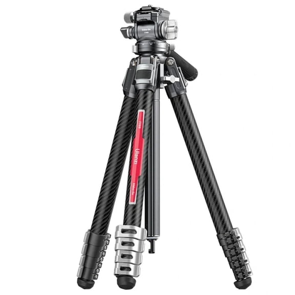 Ulanzi TT09 VideoGo Carbon Fiber Travel Tripod 360 Panoramic Ball Head Quick Release Arca-Swiss F38 CLAW 55.91 Max Height 11lbs Load Capacity Lightweight & Compact