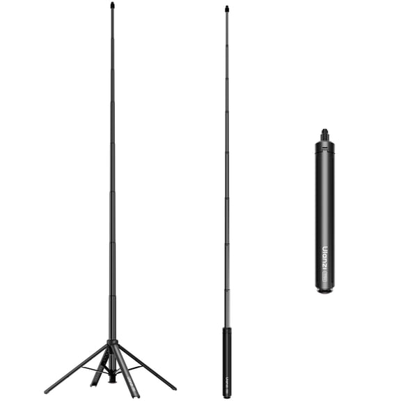 Ulanzi TT91 Selfie Stick Tripod with Auto Open Base, 1/4" Mount Extendable to 65" for Action Cameras, Vlogging & Travel