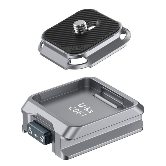Ulanzi Uka Quick Release Plate Kit for DJI RS4 RS3 RS2 Gimbals, CNC Aluminum Camera Mount with Lock for Fast Switching