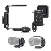 Ulanzi XJ01 Foldable Camera Cage with Handle Grip, Universal L-Plate Rig with Quick Release, Aluminum Adjustable Cage for DSLR & Mirrorless Cameras