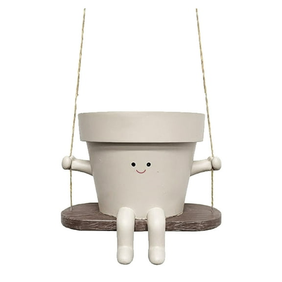 Ularma Flower Stand Outdoor Flower Pot Swing Face Planter Pots Wall Hanging Head Planters Face Resin Flower Pot Succulents Pot For Indoor Outdoor Home &
