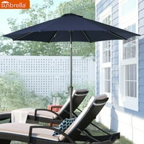 Ulax 9 ft Navy Solid Print Round Market Patio Umbrella, Adjustable Height