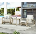 thumbnail image 1 of Ulax Furniture 3 Pieces Patio Aluminum Conversation Set Outdoor Club Chairs Sofa and End Table Set with Wicker Decoration and Cushions, 1 of 9