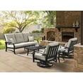 thumbnail image 1 of Ulax Furniture 5 Pieces Outdoor Aluminum Patio Conversation Seating Group, Indoor Swivel Chairs with Sunbrella Cusions and Coffee Table Side Table for 5 Person, 1 of 9