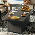 thumbnail image 1 of Ulax Furniture 55.25'' Rectangular Propane Gas Fire Pit Table 50,000 Btu Heater Outdoor, 1 of 9